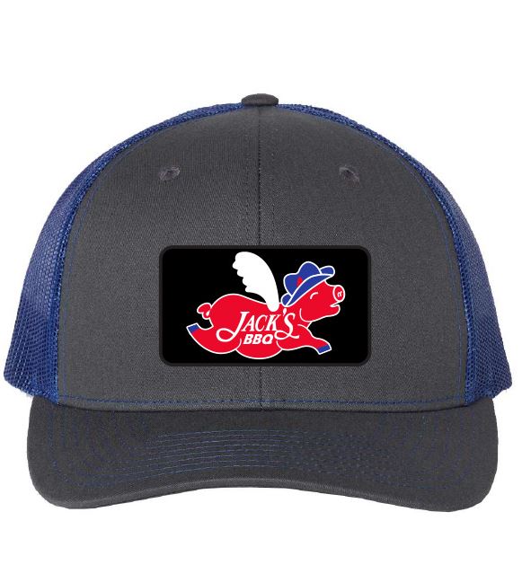 Jack Cawthon's Bar-B-Que Charcoal/ Royal Blue Mesh Snapback Cap