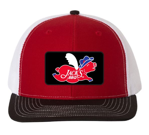 Jack Cawthon's Bar-B-Que Red/ White Mesh Snapback Cap