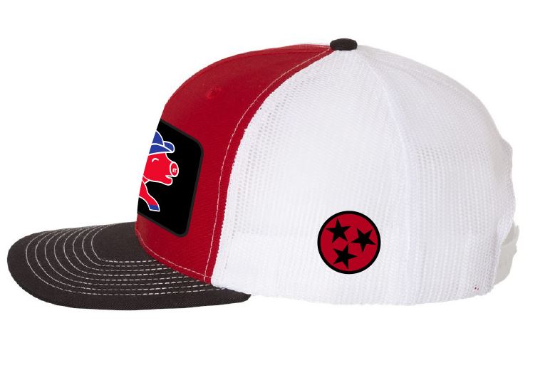 Jack Cawthon's Bar-B-Que Red/ White Mesh Snapback Cap