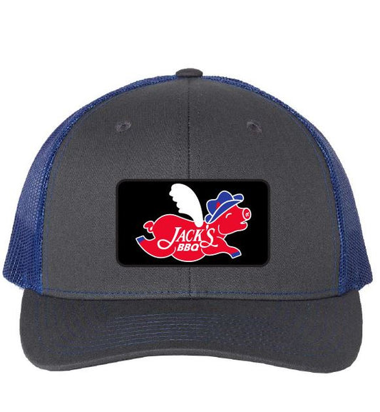 Jack Cawthon's Bar-B-Que Charcoal/ Royal Blue Mesh Snapback Cap