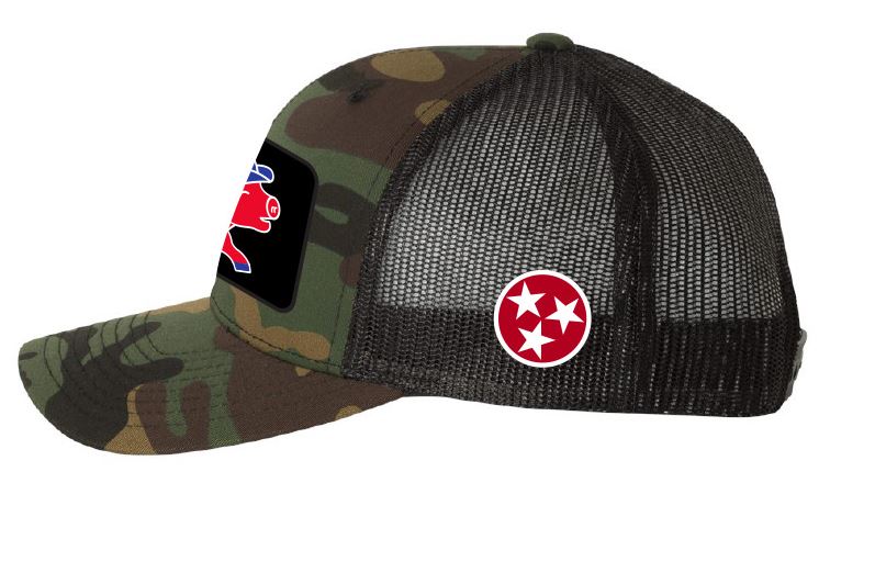Jack Cawthon's Bar-B-Que Camo Mesh Snapback Cap